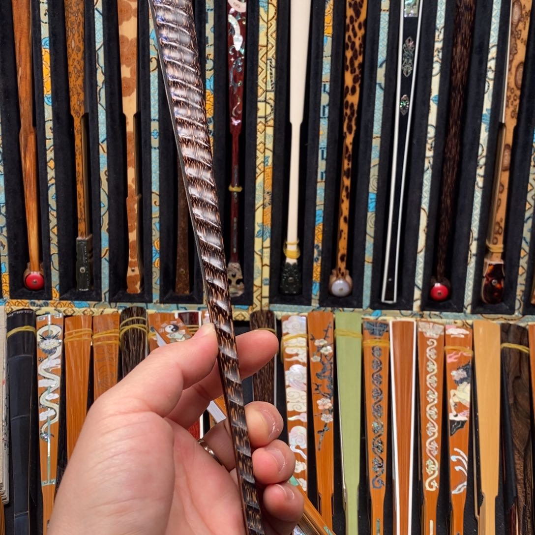 扇子七*挫节棕竹文玩折扇