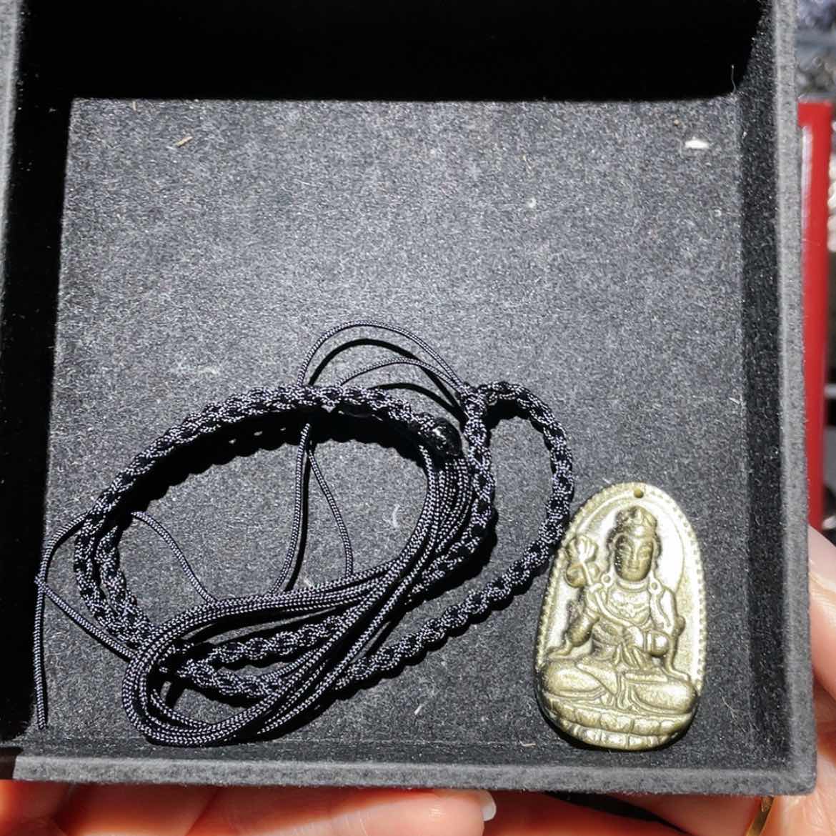 【闪购商品】未镶嵌黑曜岩吊坠(不含链)▞****