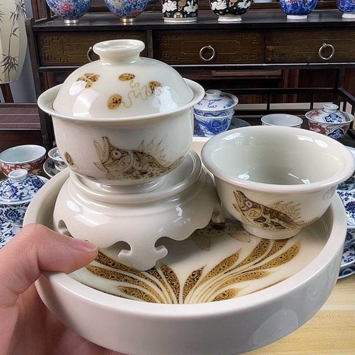 鹅***鹅景德镇手工茶具陶瓷