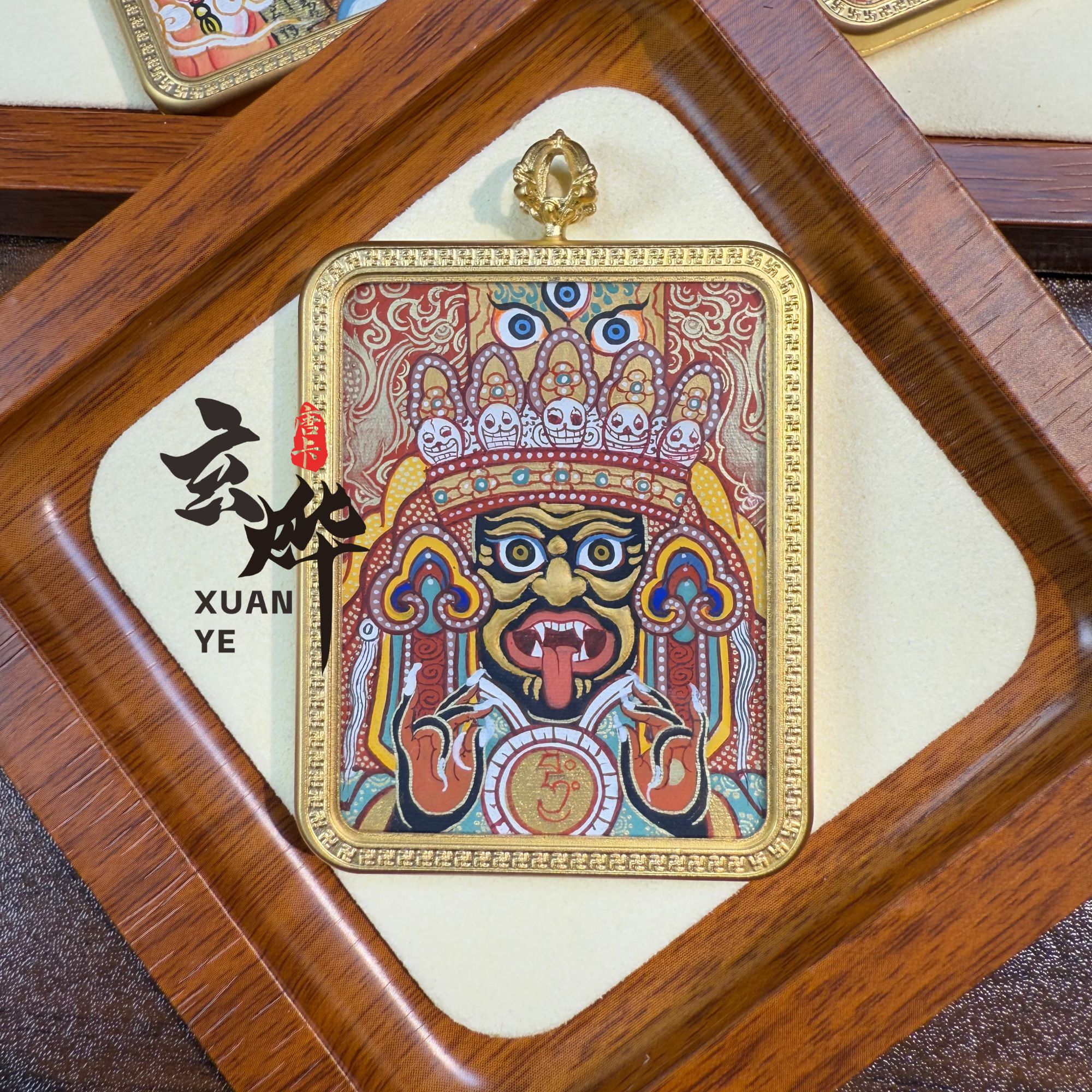 玄烨-【扎基拉姆|精品热贡手绘唐卡4*5cm】-才让老师