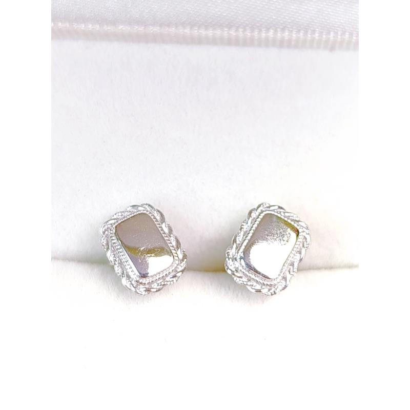 PT950 铂金 方形几何耳钉 气质时尚简约百搭个性