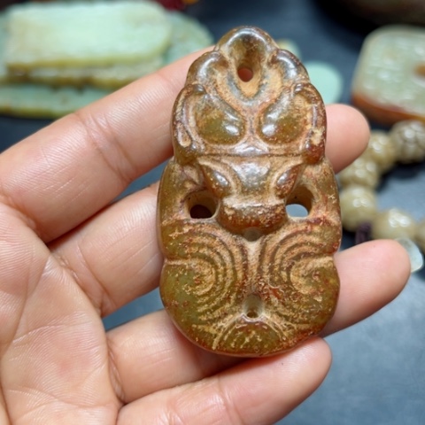 吊坠白玉菩提把件