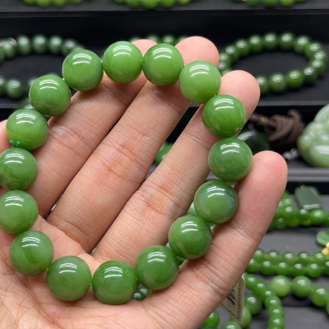 和田玉（碧玉）手链未镶嵌