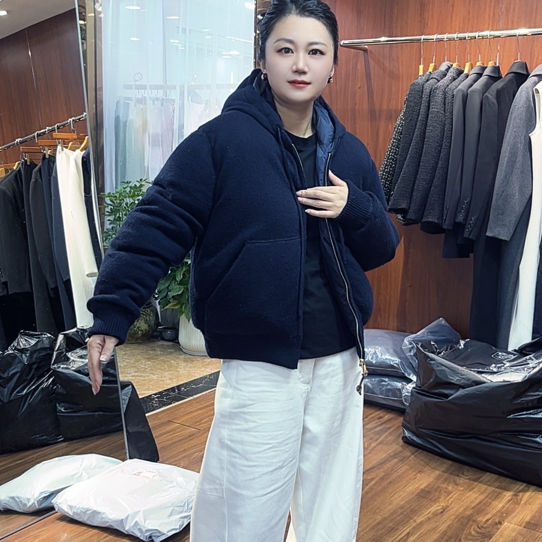 【GELINA】2025秋冬新款高级感休闲百搭保暖棉服w9191