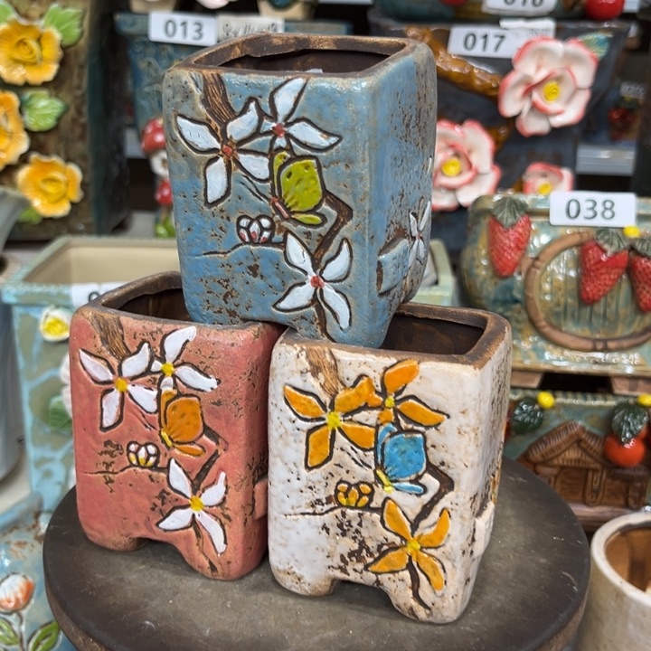 紫砂花盆粗陶材质多肉花盆