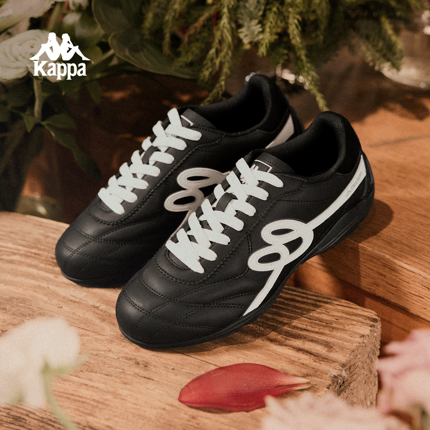 Kappa/卡帕Kappa新年红跑鞋背靠背冬季休闲男女情侣鞋运动鞋08CE