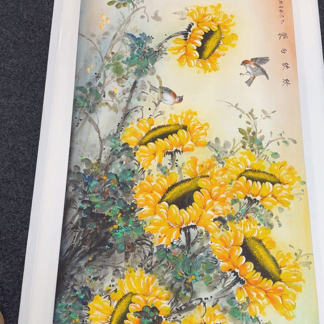 国画纯手绘山水花鸟作品