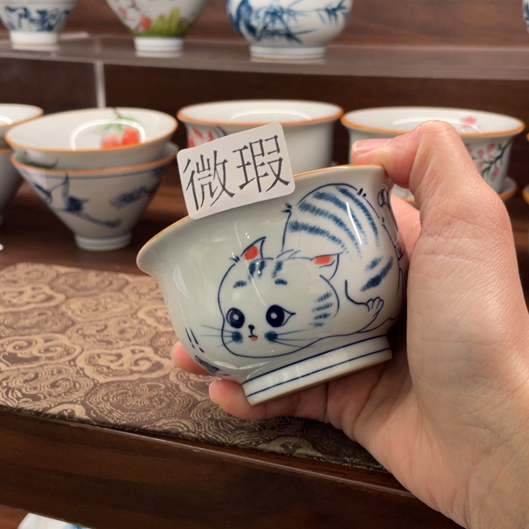 微瑕釉下彩纯手绘