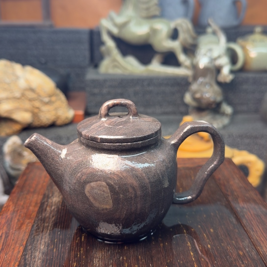 冰碛岩一物图茶壶