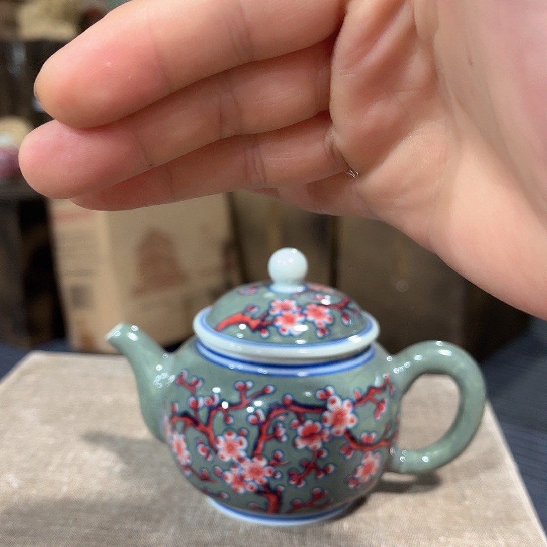 摆件小*////景德镇陶瓷瓷器。绿