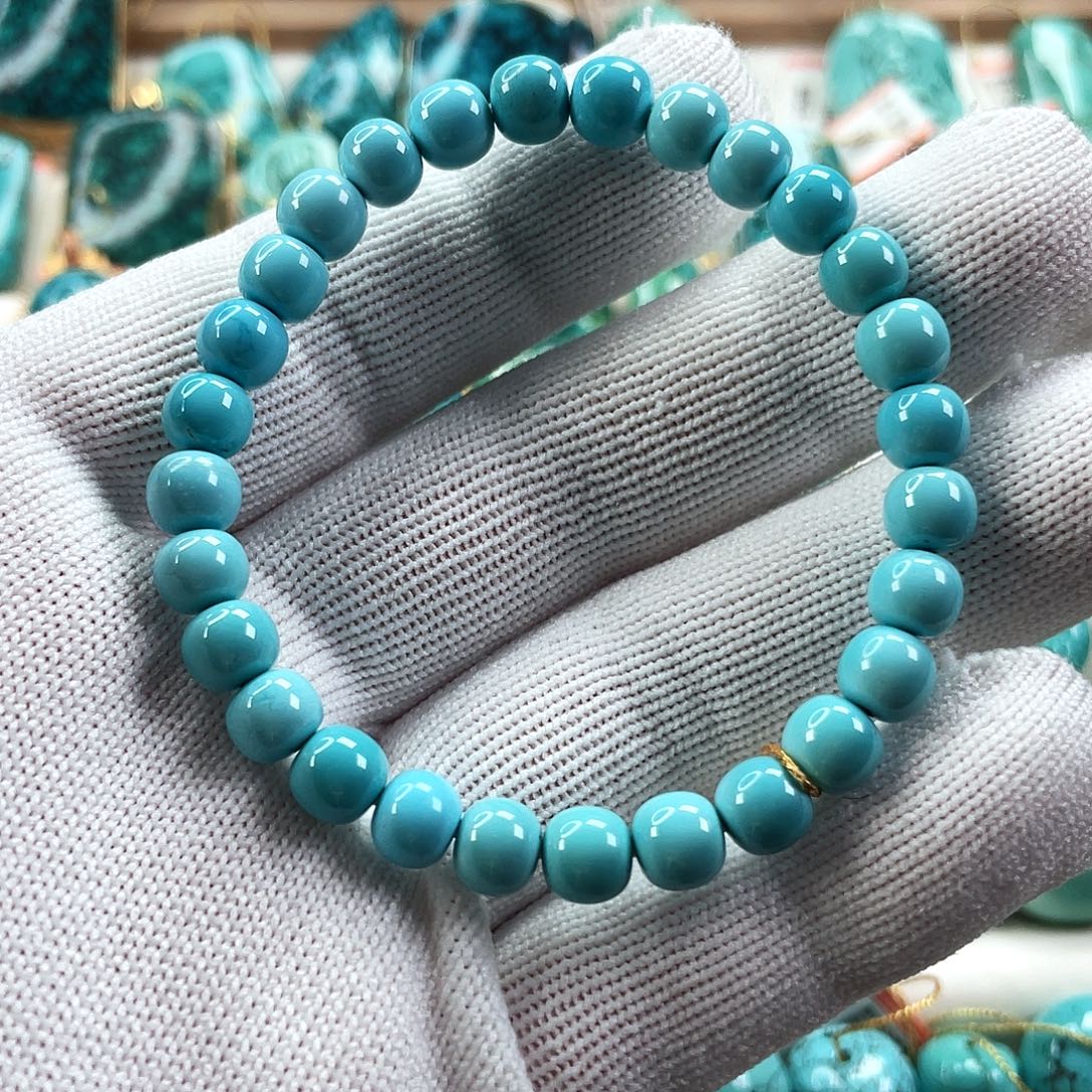 绿松石未镶嵌车挂尺寸6.8