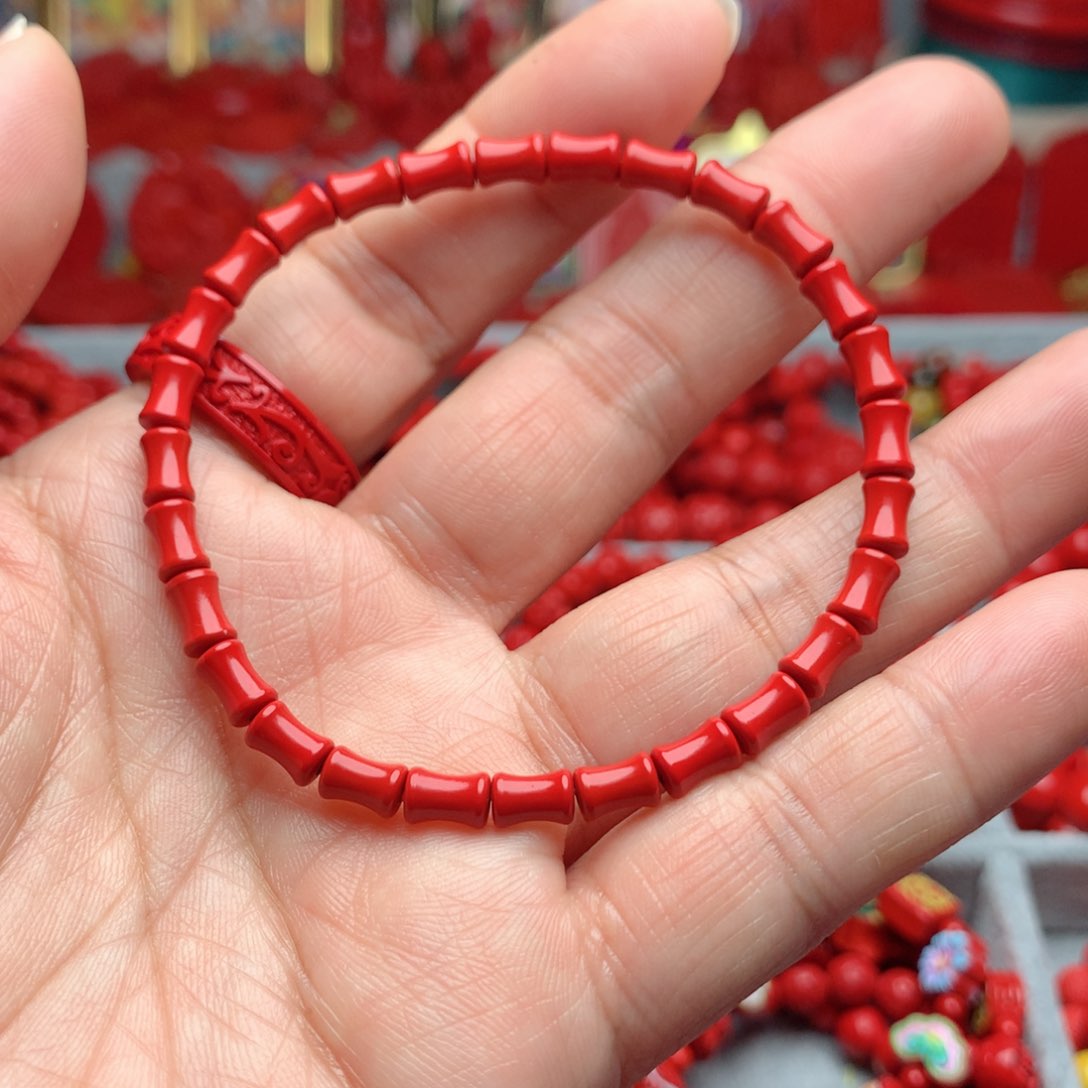 天然辰砂工艺品朱砂手串