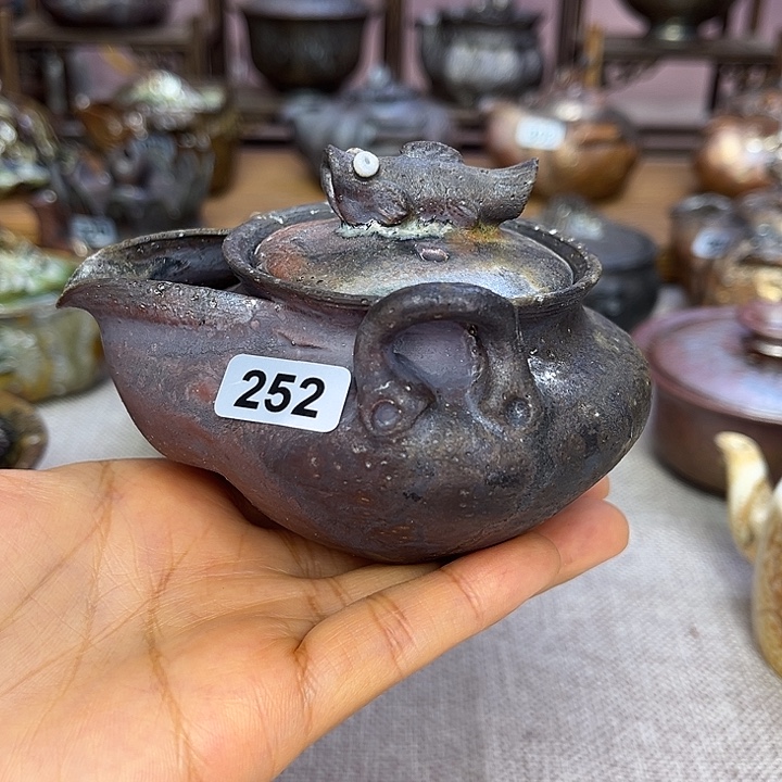 裸柴烧陶瓷手工茶器