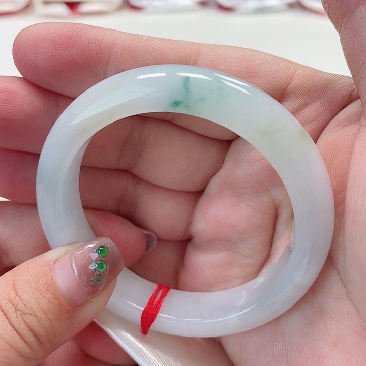 翡翠手镯未镶嵌缅甸翡翠手镯53圈