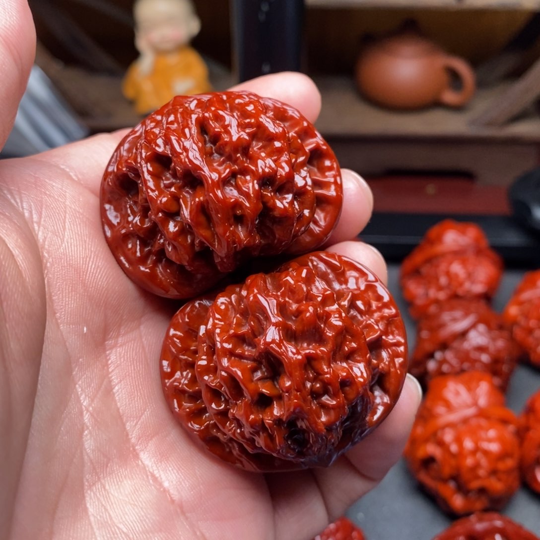 吊坠文玩核桃大***啊42虎头