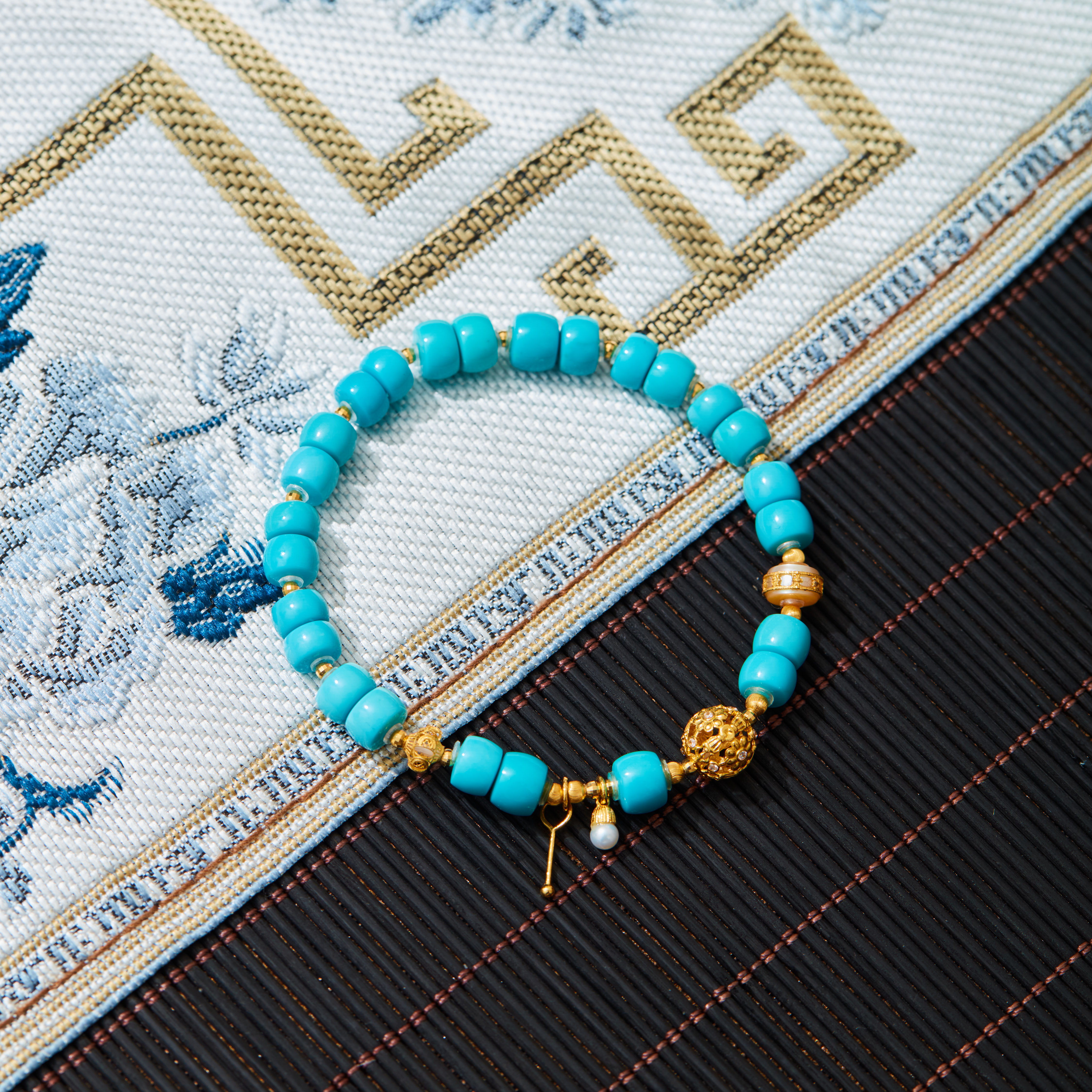 【云上雅岚】慕妍丨18K绿松直切手串多样性发一件-XYGD308455-C