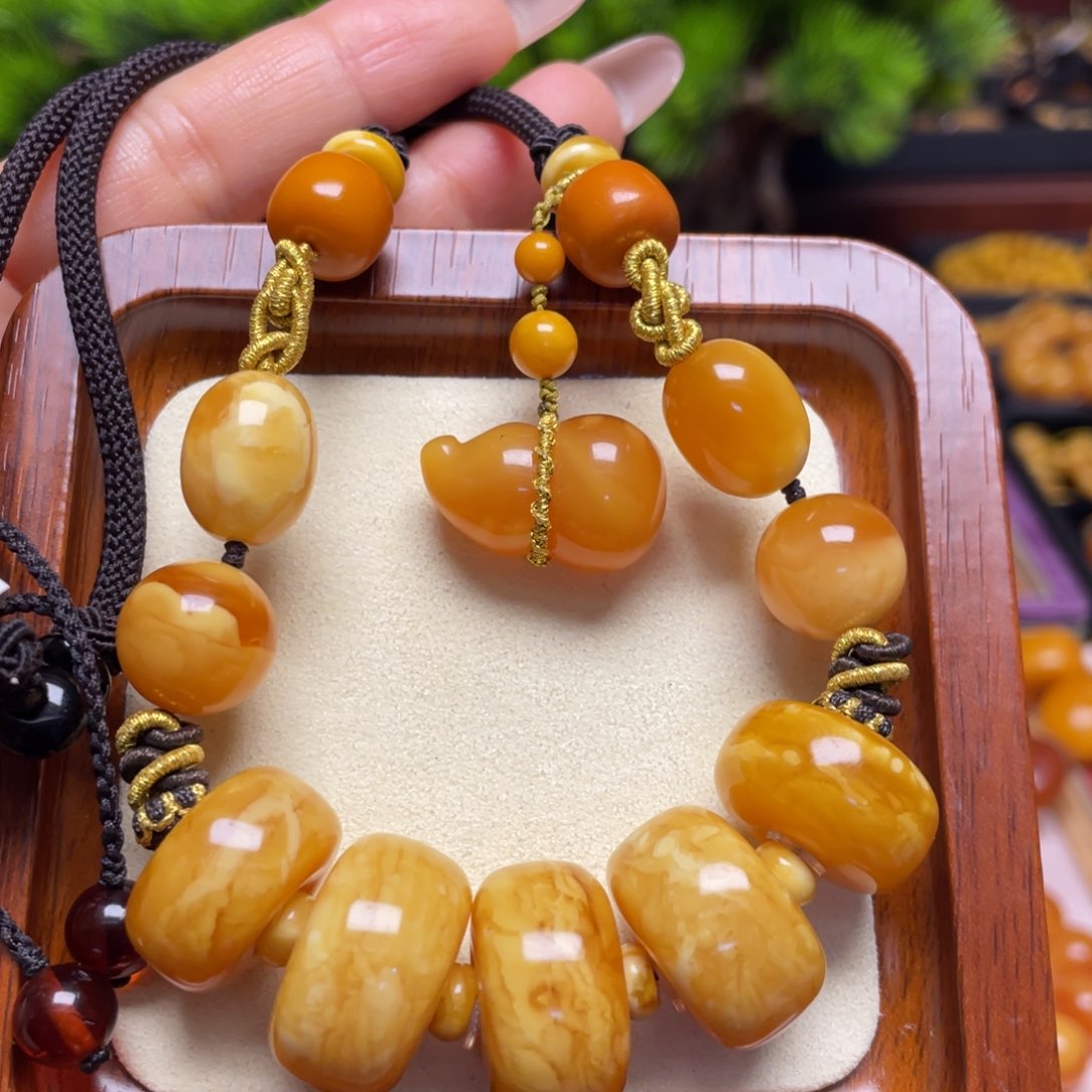 蜜蜡颈饰未镶嵌项链