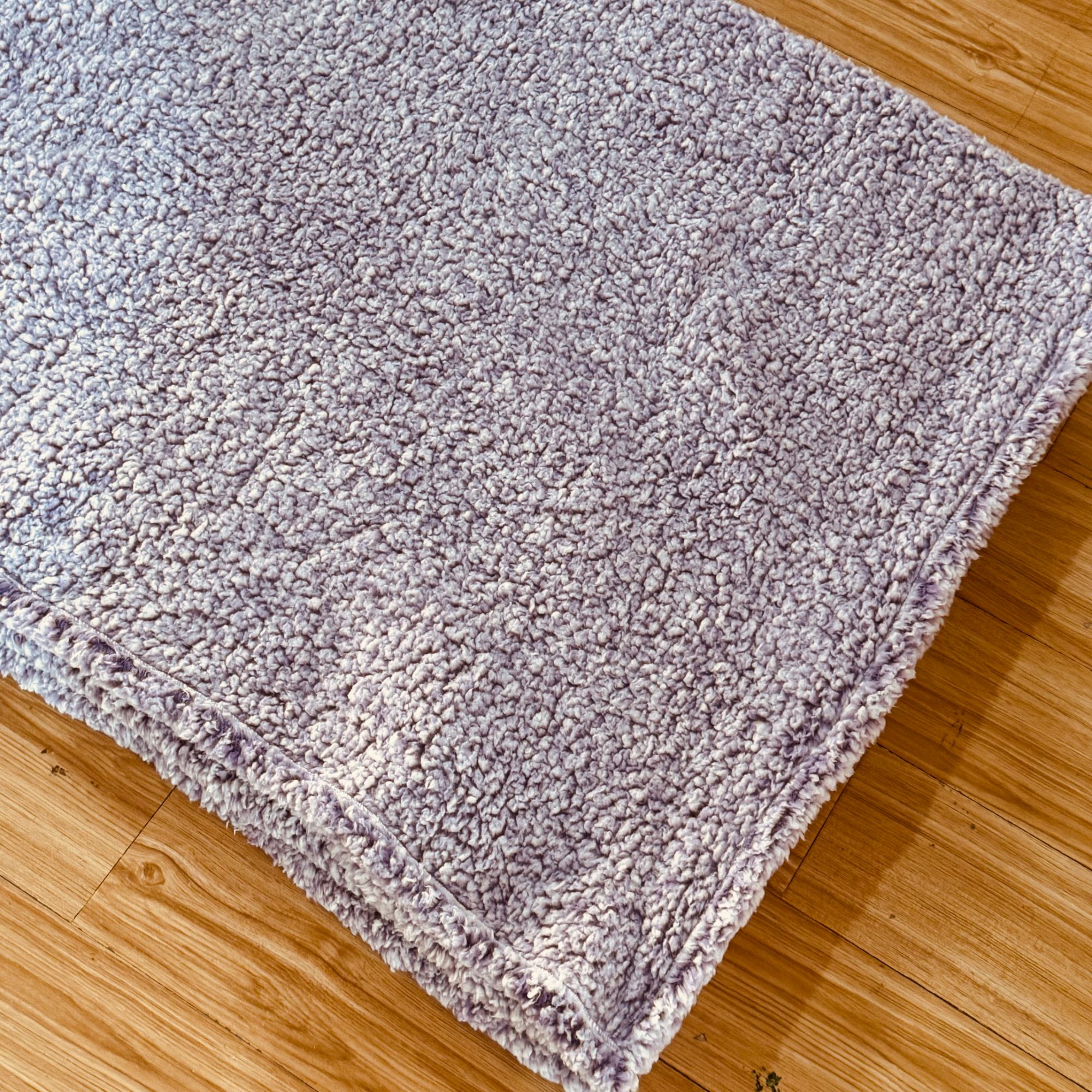 紫色简约款加厚雪花绒休闲毯绒毯披肩尺寸约150*200