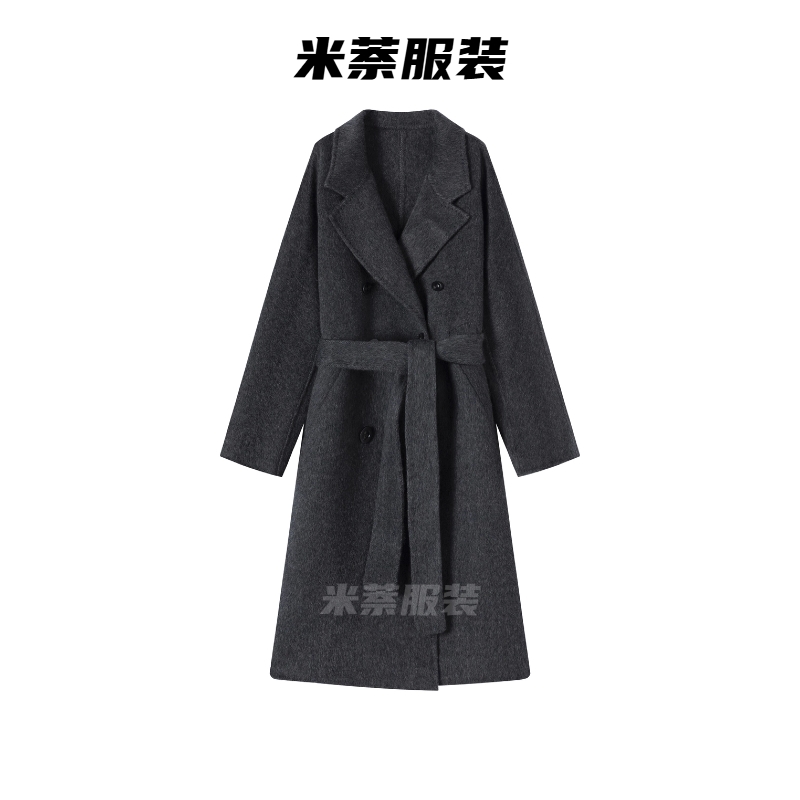 1801牦牛绒羊毛双面大衣百搭保暖抗寒长款经典外套