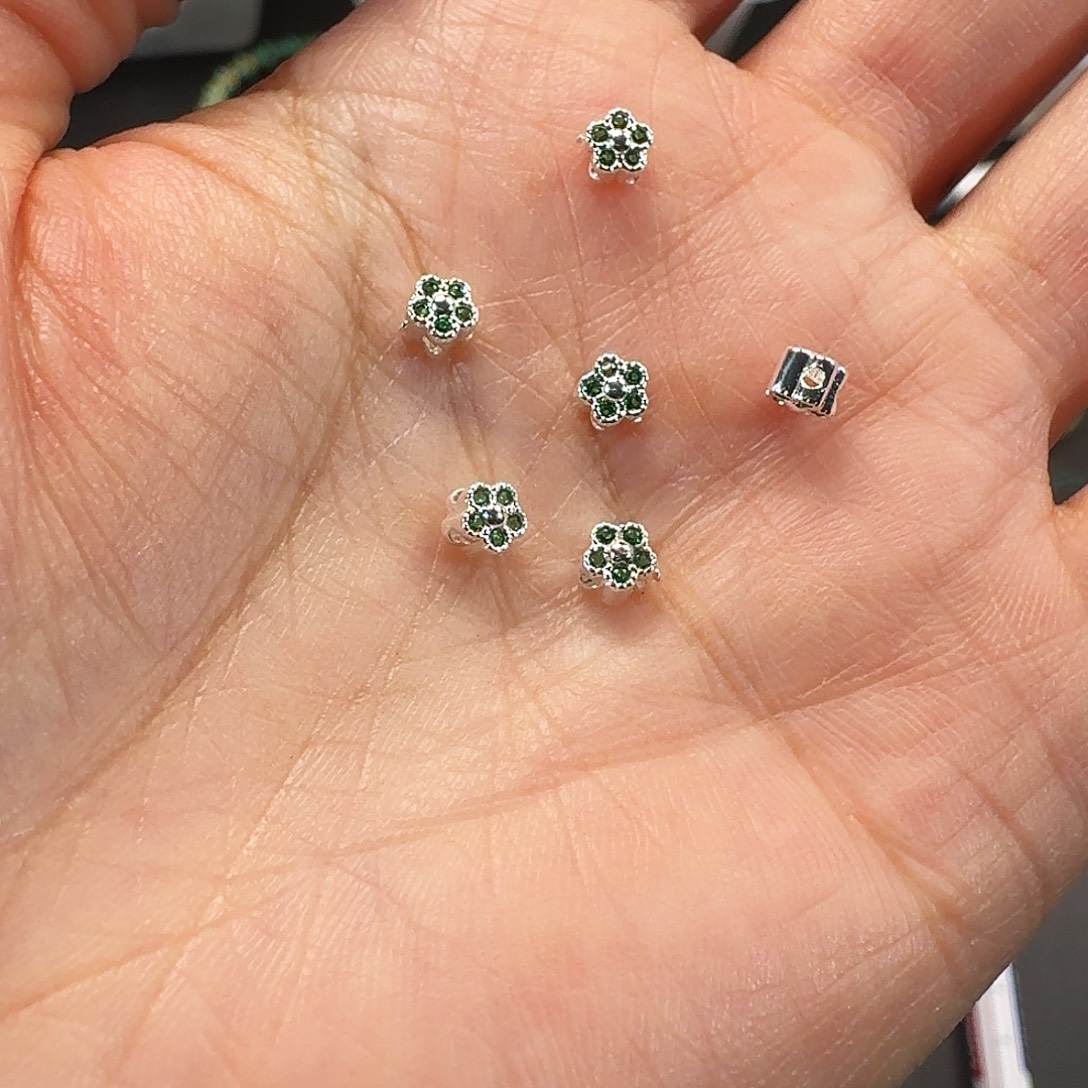 闪拍41号 6个装银底绿色小多通