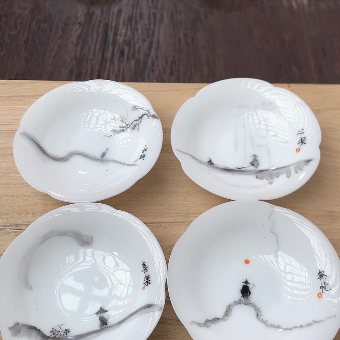 冰种手绘全瓷杯垫