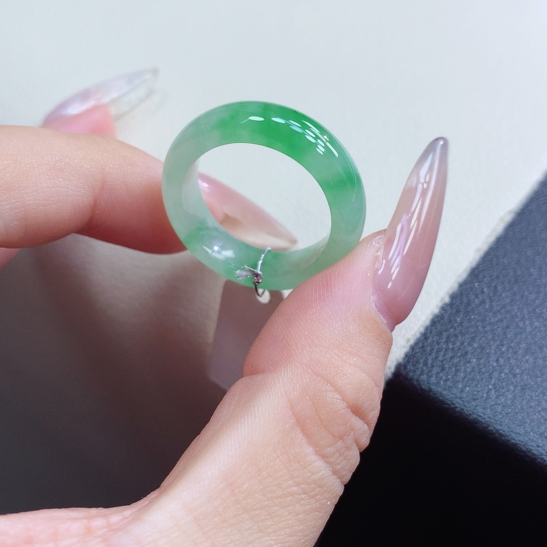 未镶嵌戒指翡翠17-18号