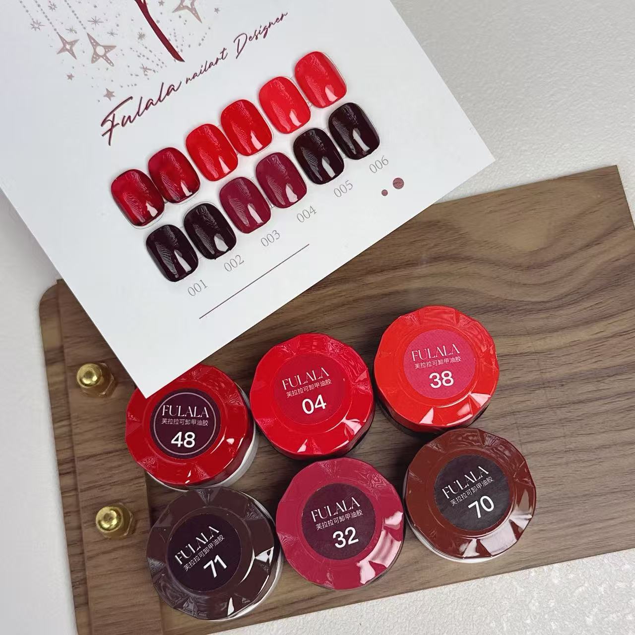 【6罐】新年福气红6色罐装甲油胶5g（不送笔刷不送色板）