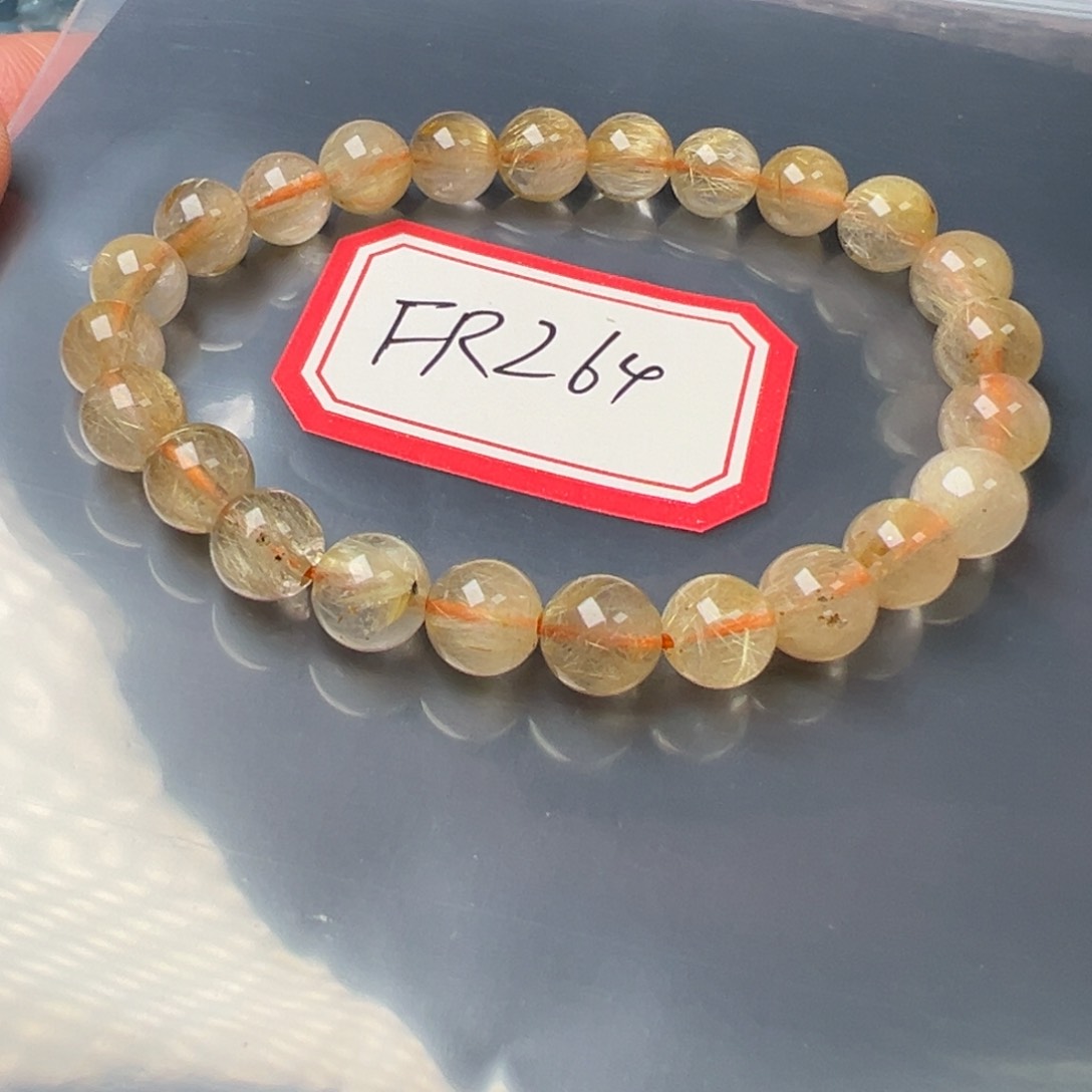 水晶手链未镶嵌?金发晶7.6mm左右