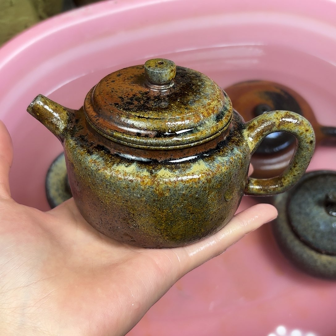 壶柴烧紫砂段泥德钟
