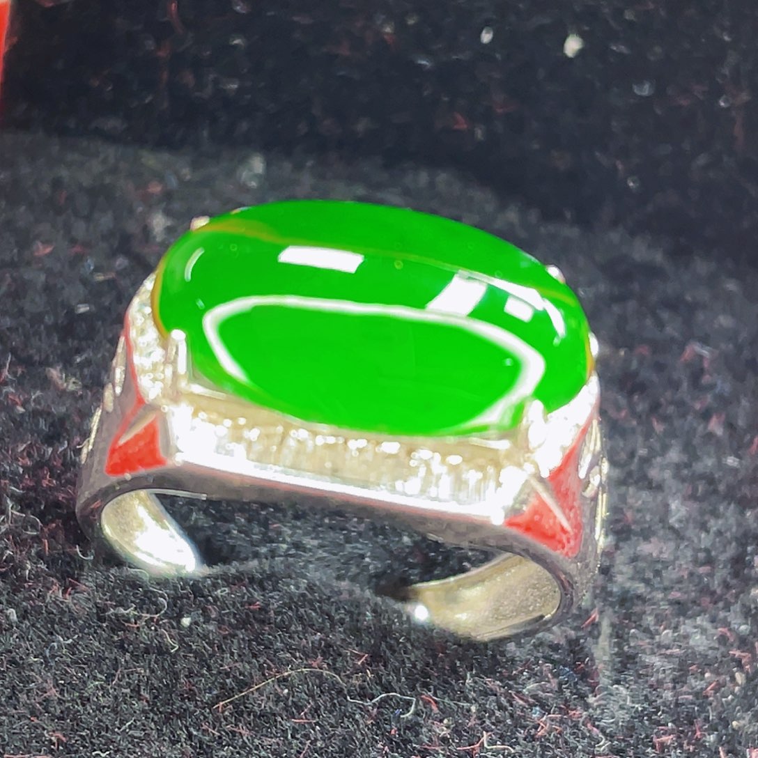 翡翠吊坠(不含链)银S925镶嵌