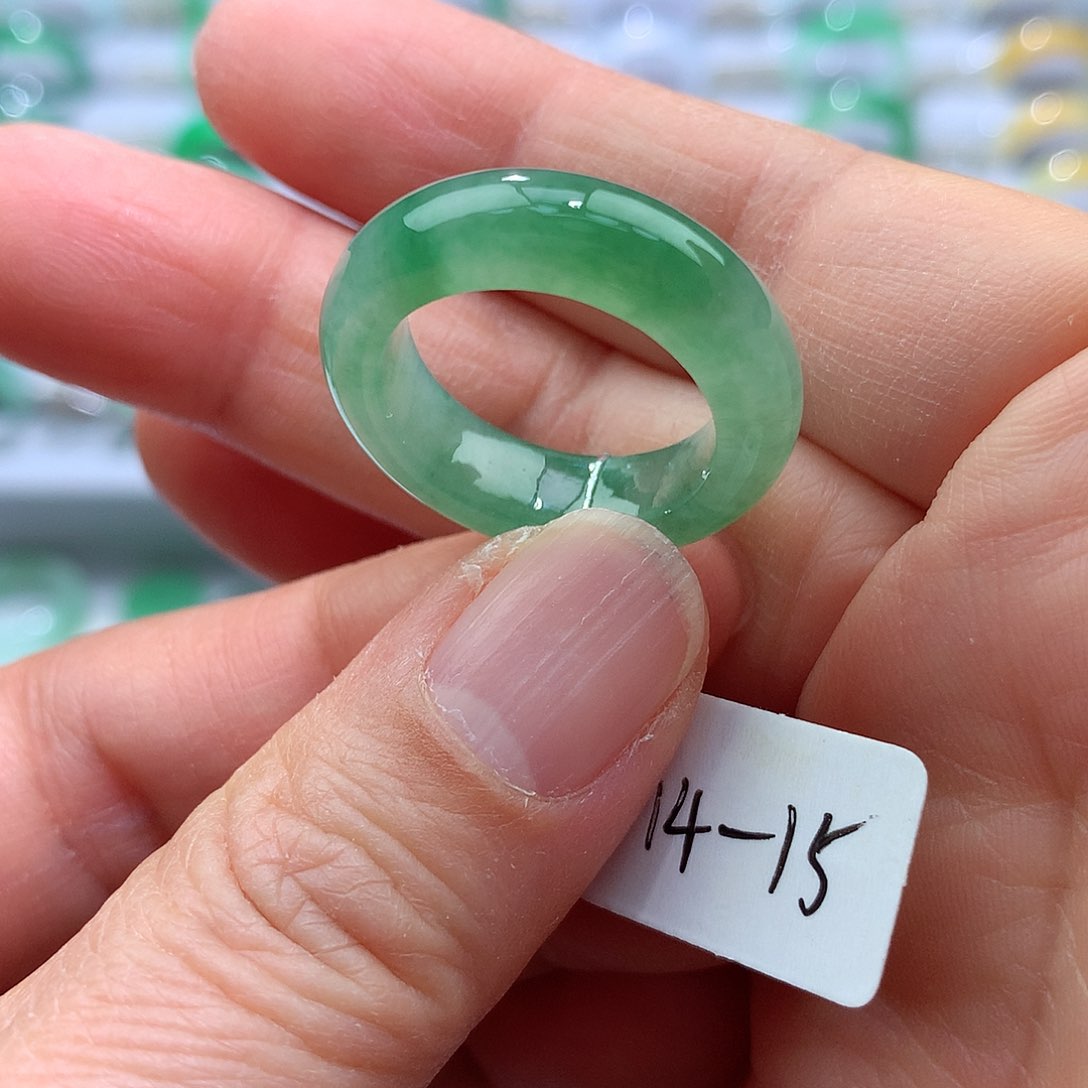 翡翠戒指未镶嵌14-15号