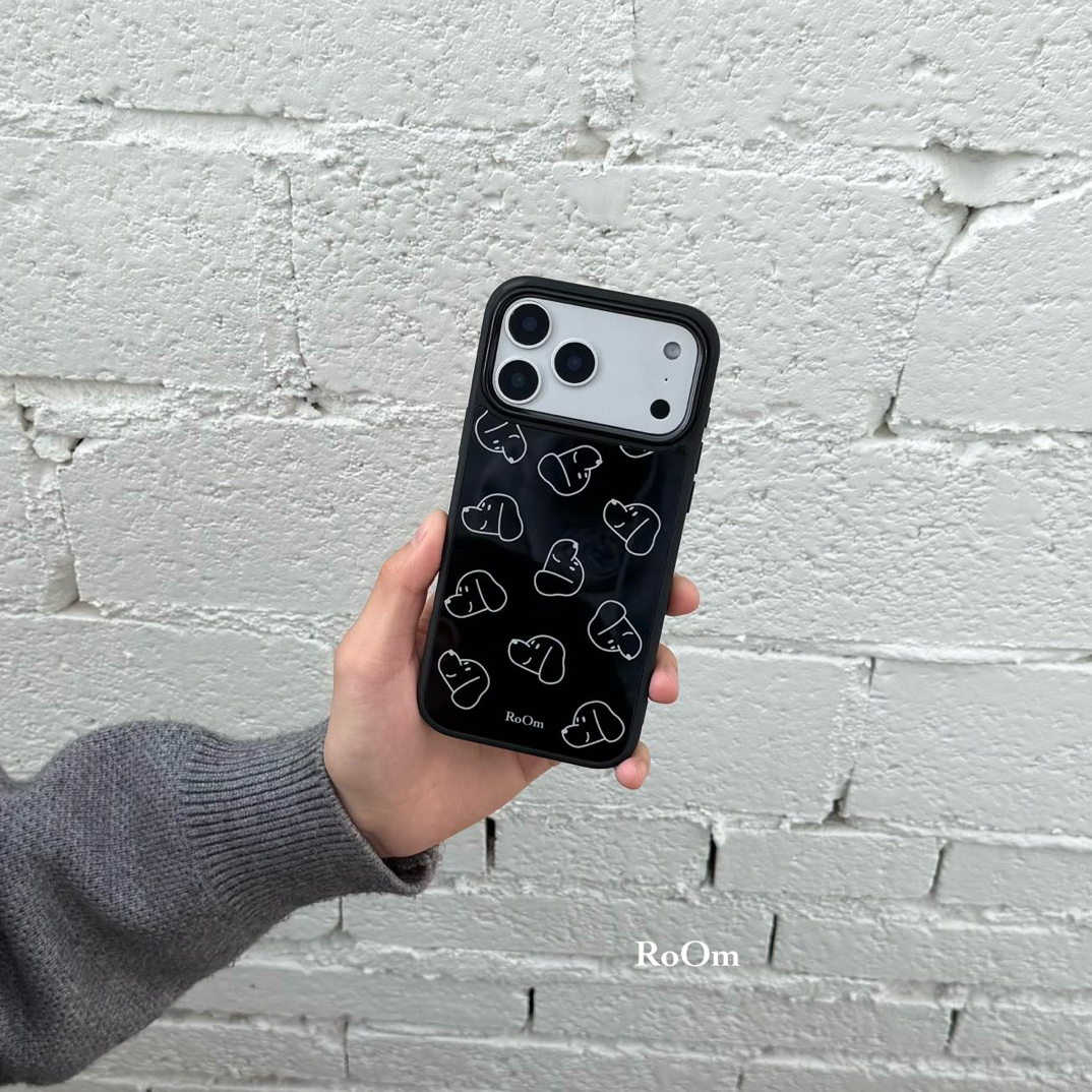 Theearthroom简约满铺狗头全包手机壳 亮面磁吸手机壳