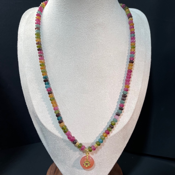 国风平安扣算盘珠（4*6mm）项链手串两用设计款 颜色多样性