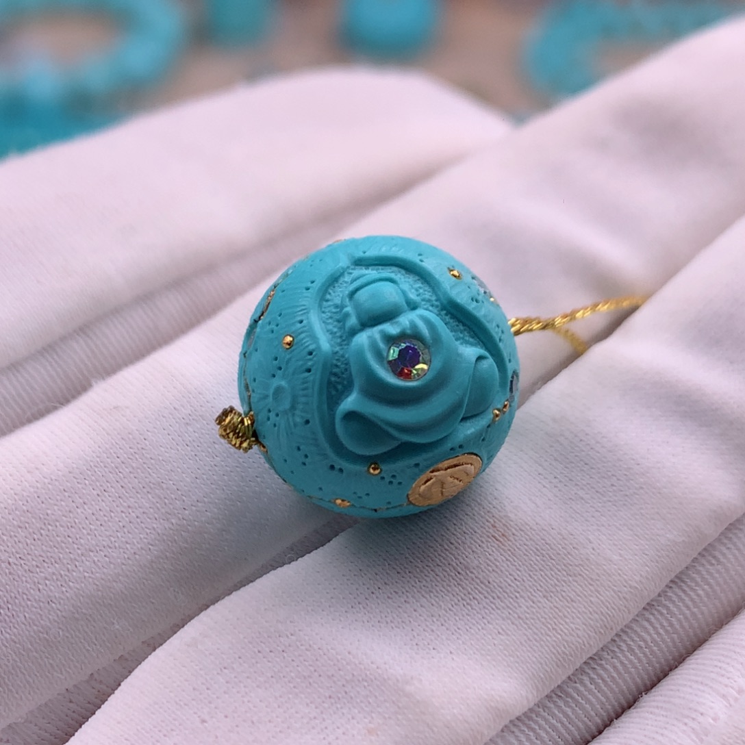 绿松石未镶嵌珠宝奇石直径14.3mm