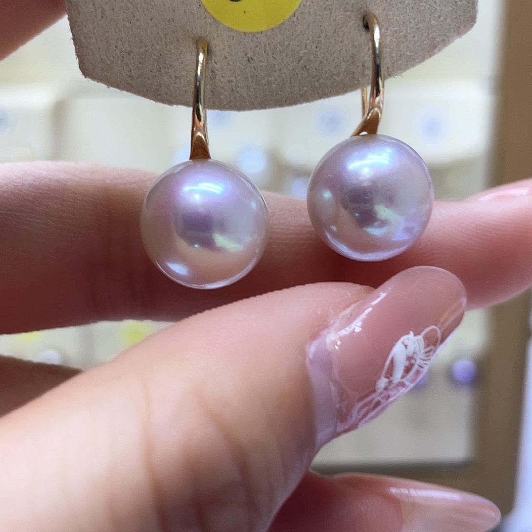 淡水珍珠耳饰银S925镶嵌