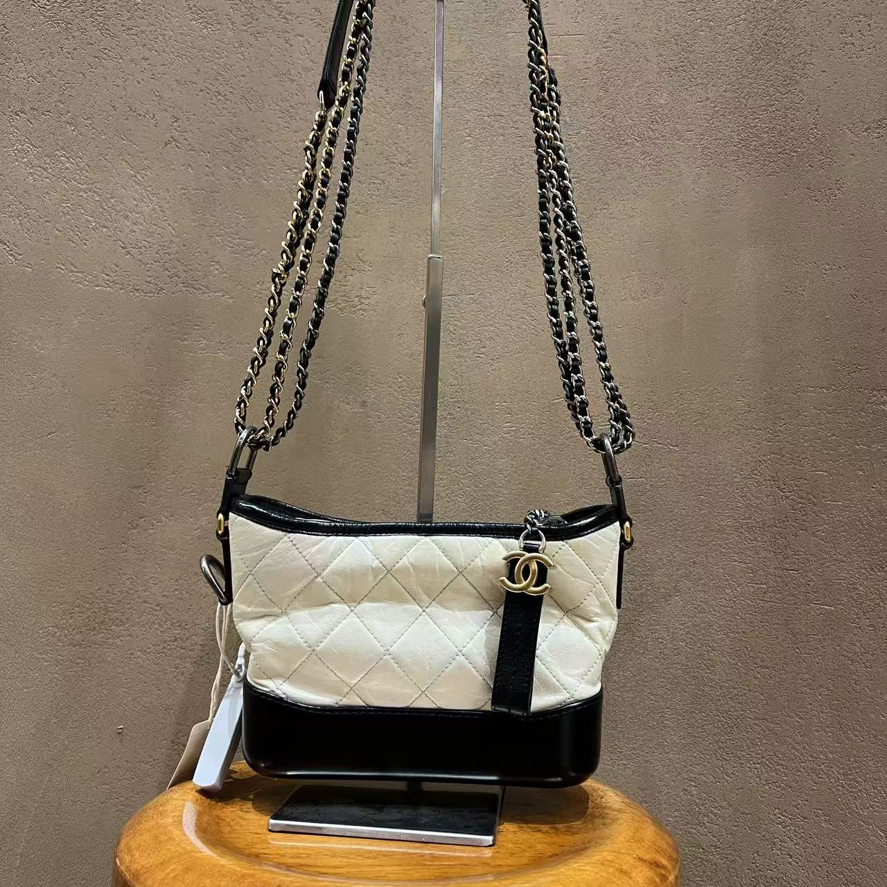 95新 Chanel/香奈儿 舍得  Chanel 黑白流浪包小号 