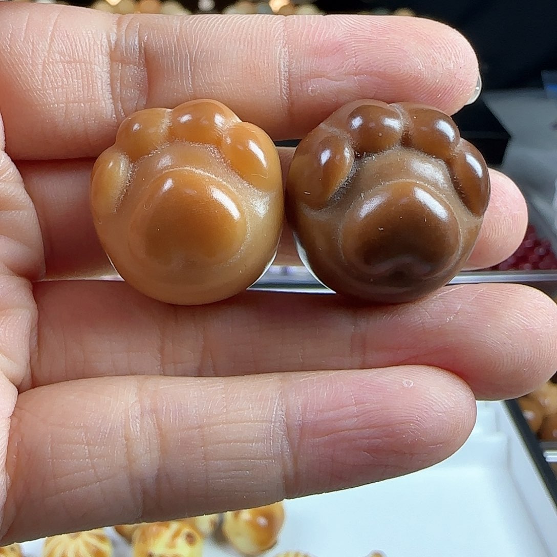 菩提根/象牙果吊坠瑕疵卡22爱心大猫抓2颗（5单宠1单）