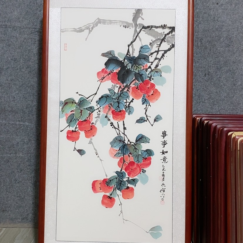 【闪购商品】国画书画作品带框125×65厘米