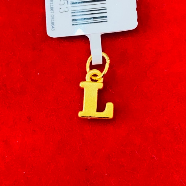 【夏夏专享】足金999饰品 L字吊坠 GP 0.53