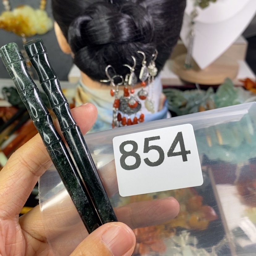 【闪购商品】岫玉发饰未镶嵌安*