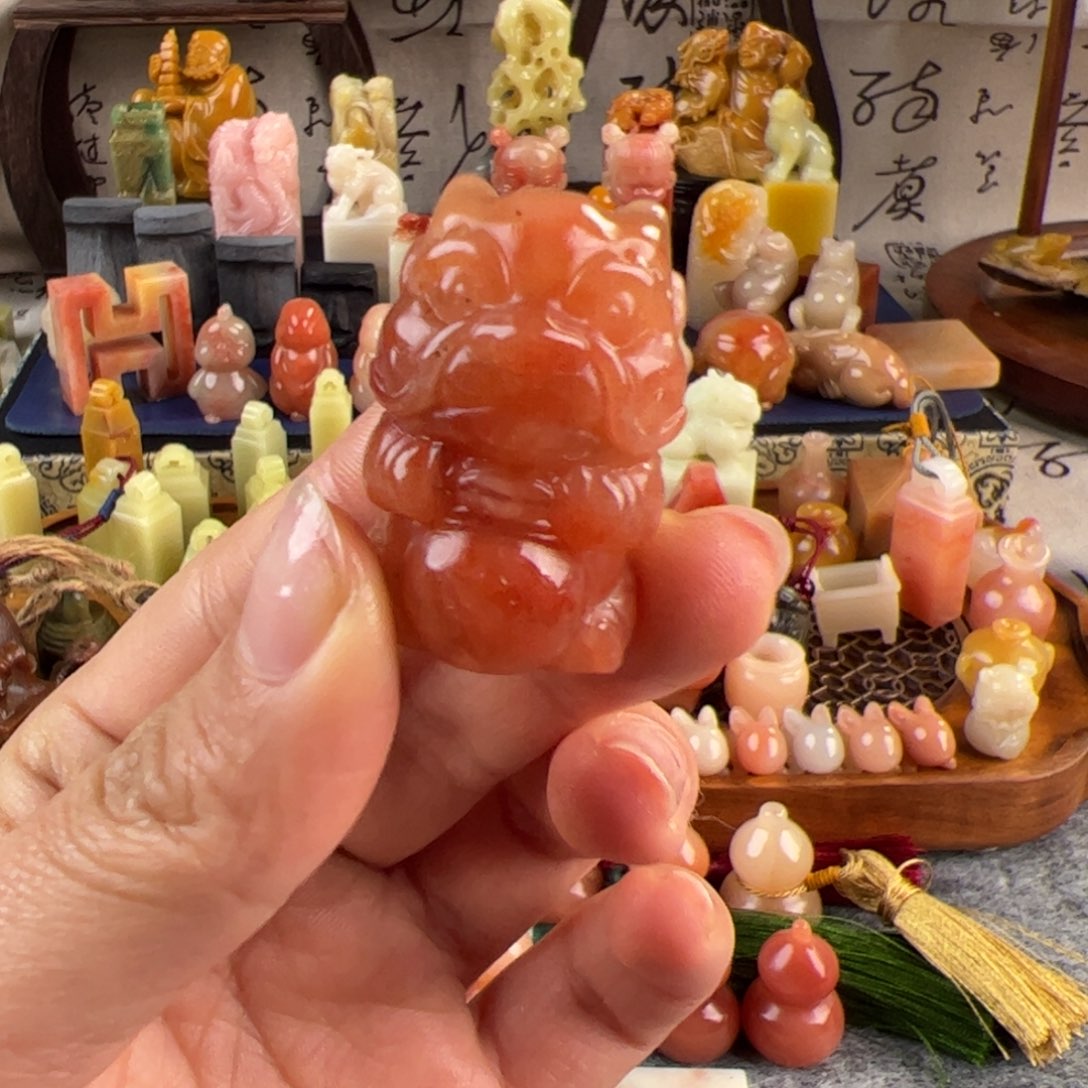 老挝石东****）福袋龙印章