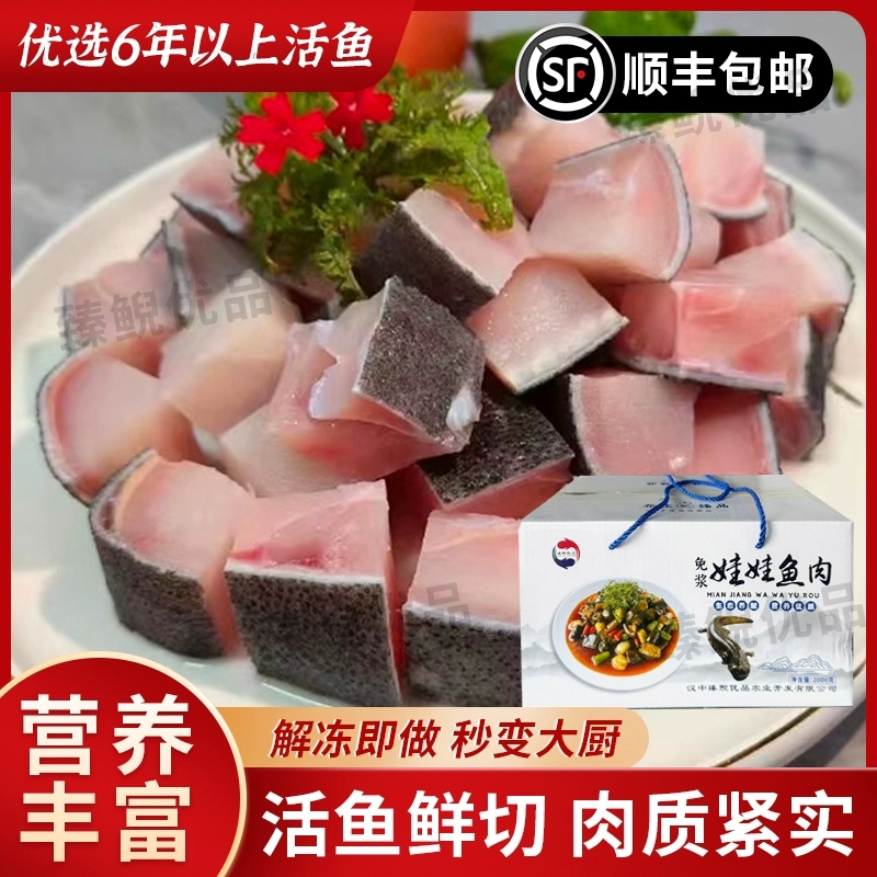 娃娃鱼块可食用人工养殖大鲵新鲜鱼块鲜活现杀鱼肉红烧鱼（买2送1）