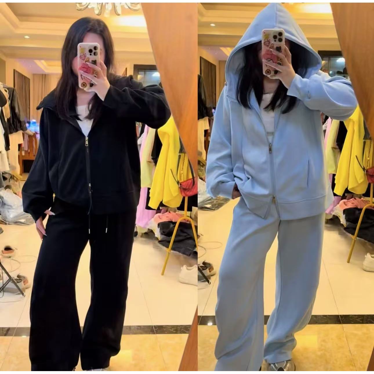 【小巧定制】XQ2350春季新款休闲百搭显瘦卫衣外套+裤子