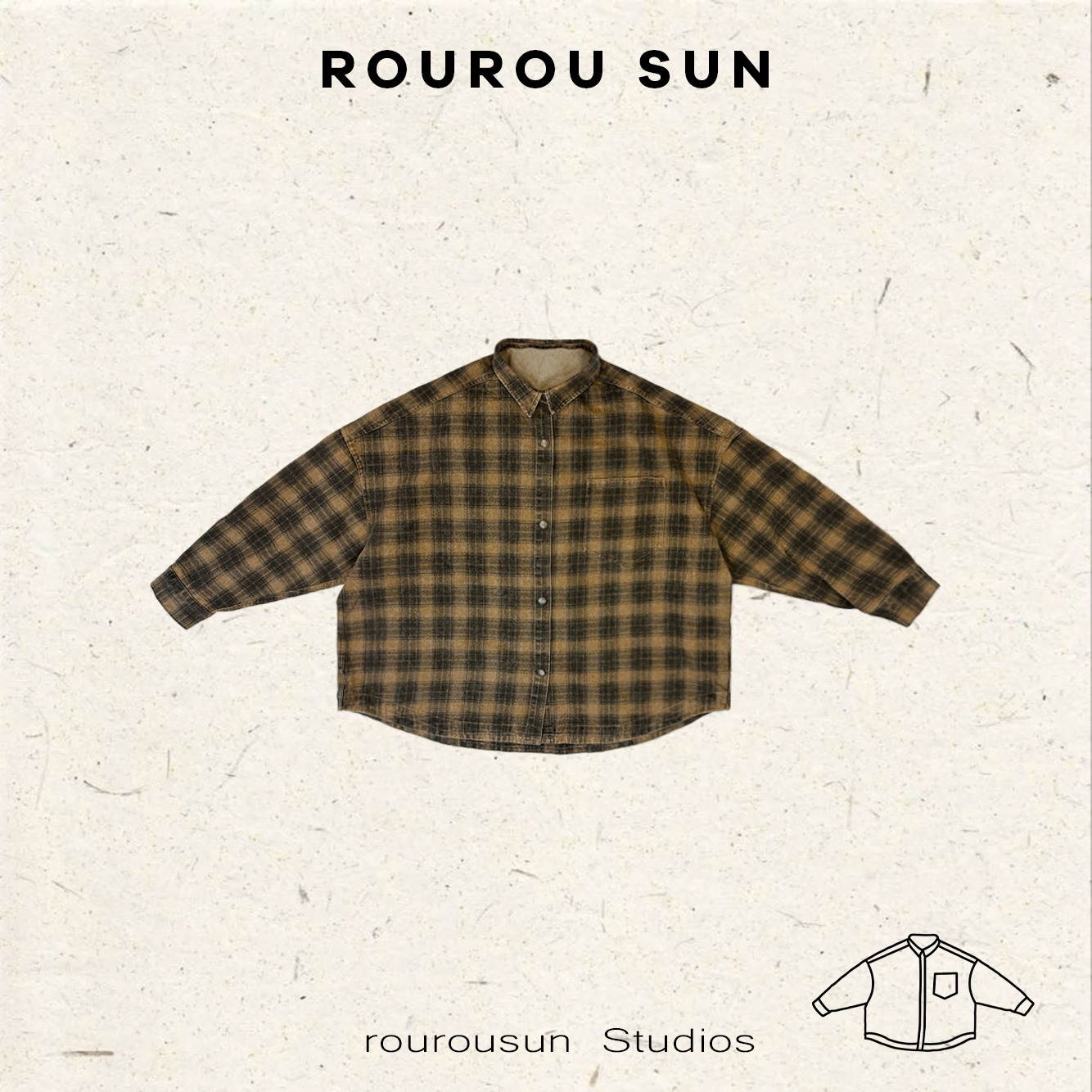 29509冬款女装复古休闲百搭翻领格子撞色衬衫外套