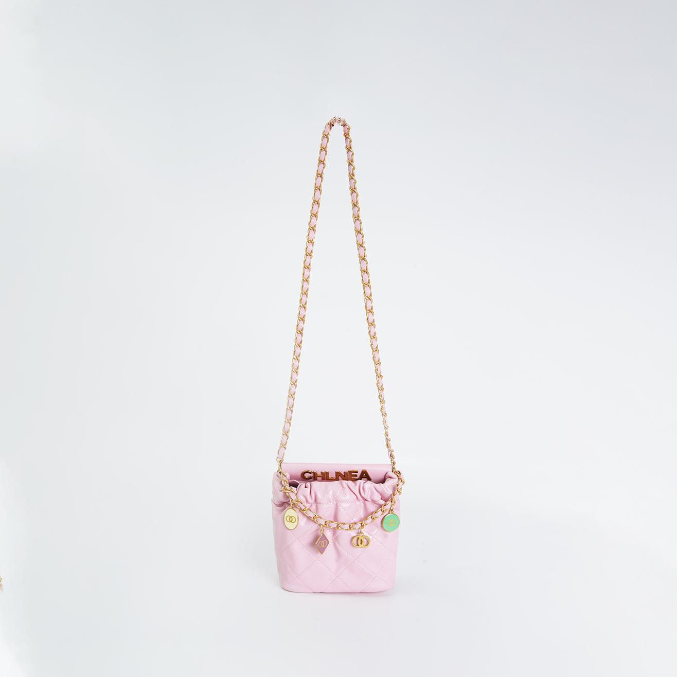 【大妮专属】超纤皮春夏款宝石链条托特菱格纹单肩包006