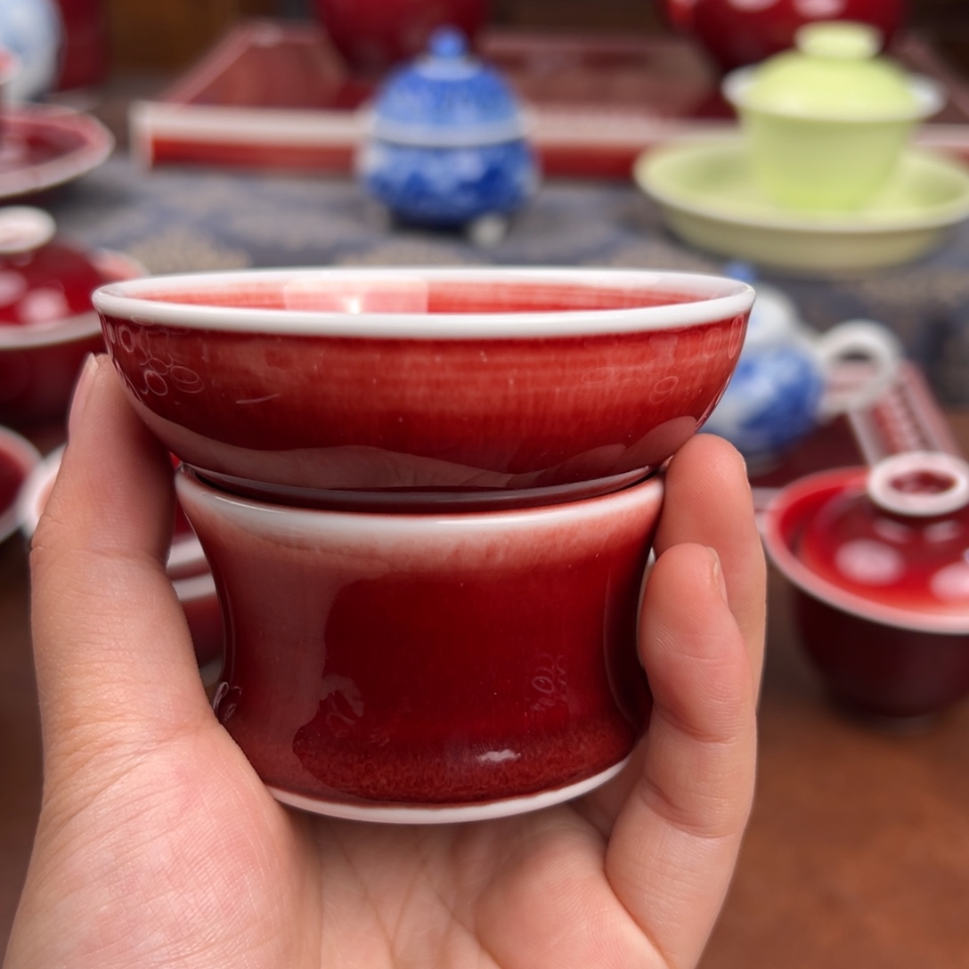 静***莲陶瓷景德镇陶瓷郎红