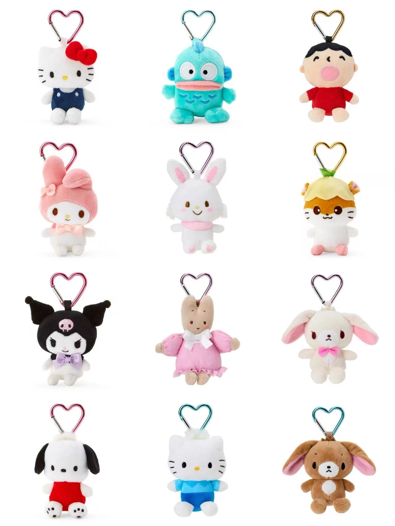 日本 三丽鸥 爱心扣挂件 