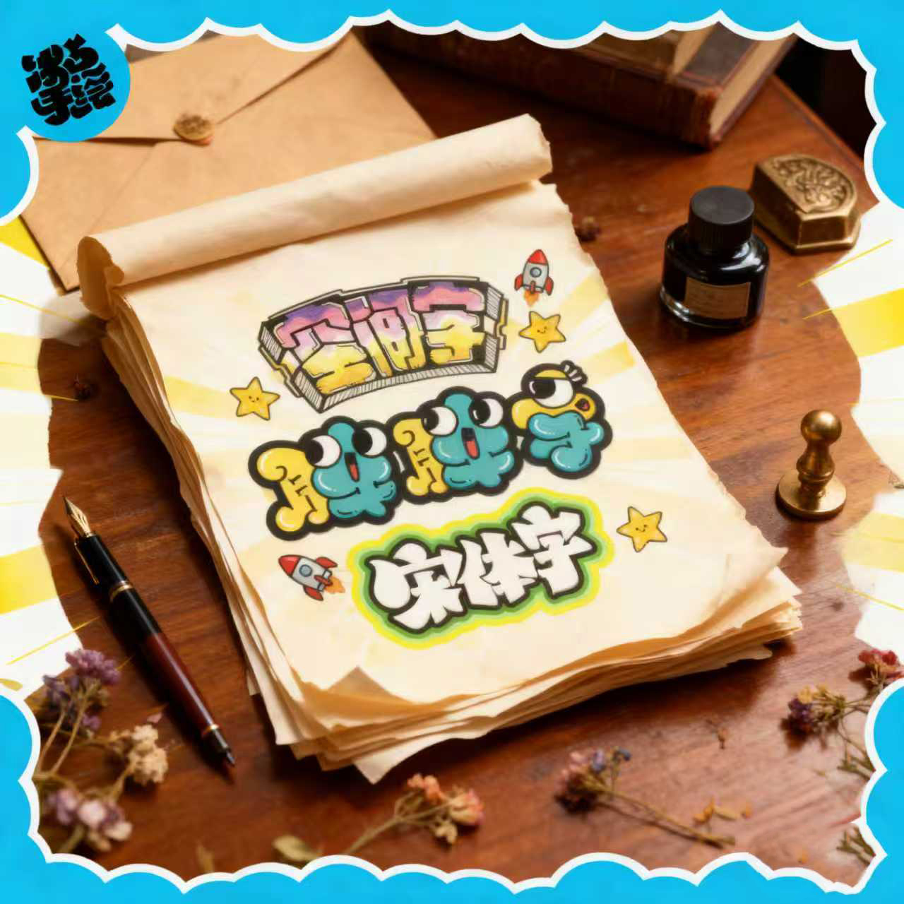 365天卡通字体【空间字 · 胖胖字 · 宋体字】