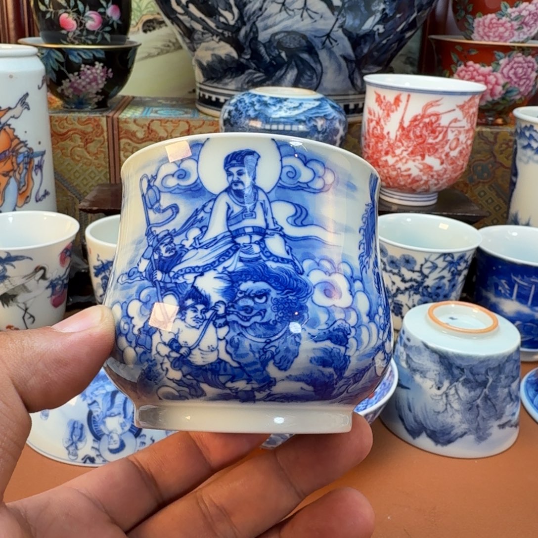 迪***师杯子陶景德镇全手工手绘陶瓷