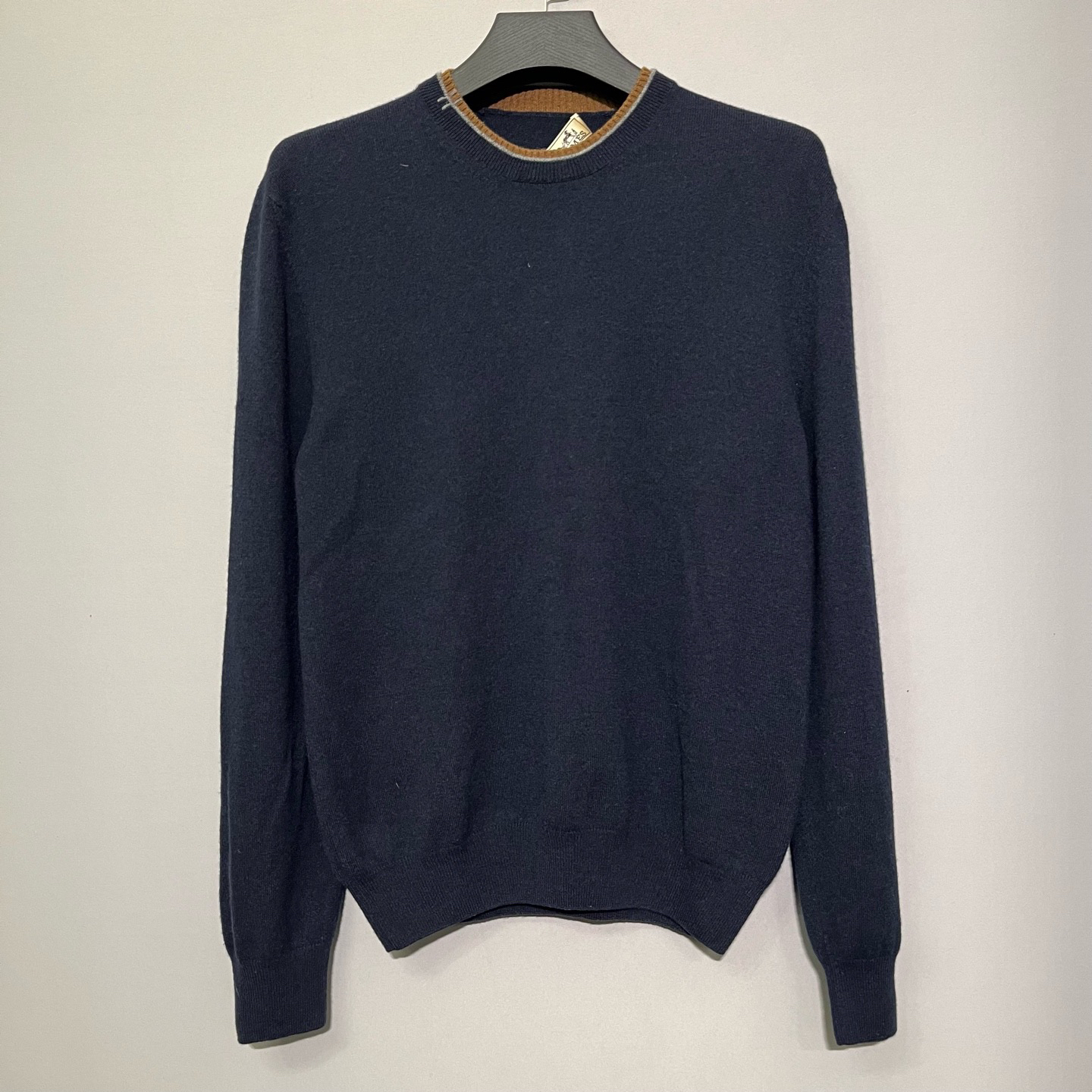 99新 Hermes/爱马仕 黑色羊毛羊绒毛衣卫衣 L码 价10500